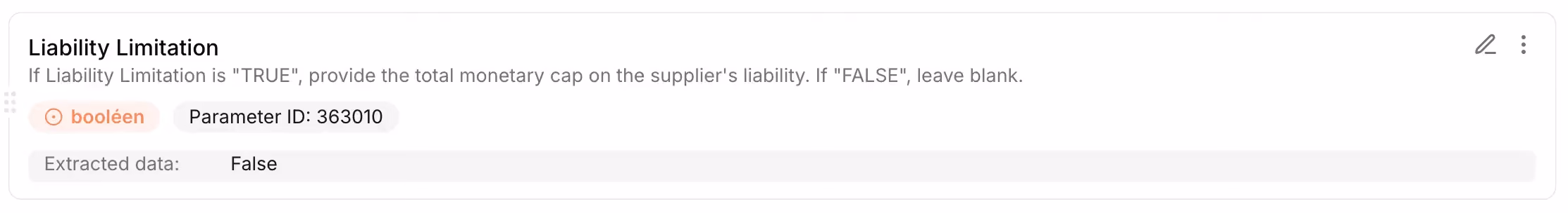 Liability limitation