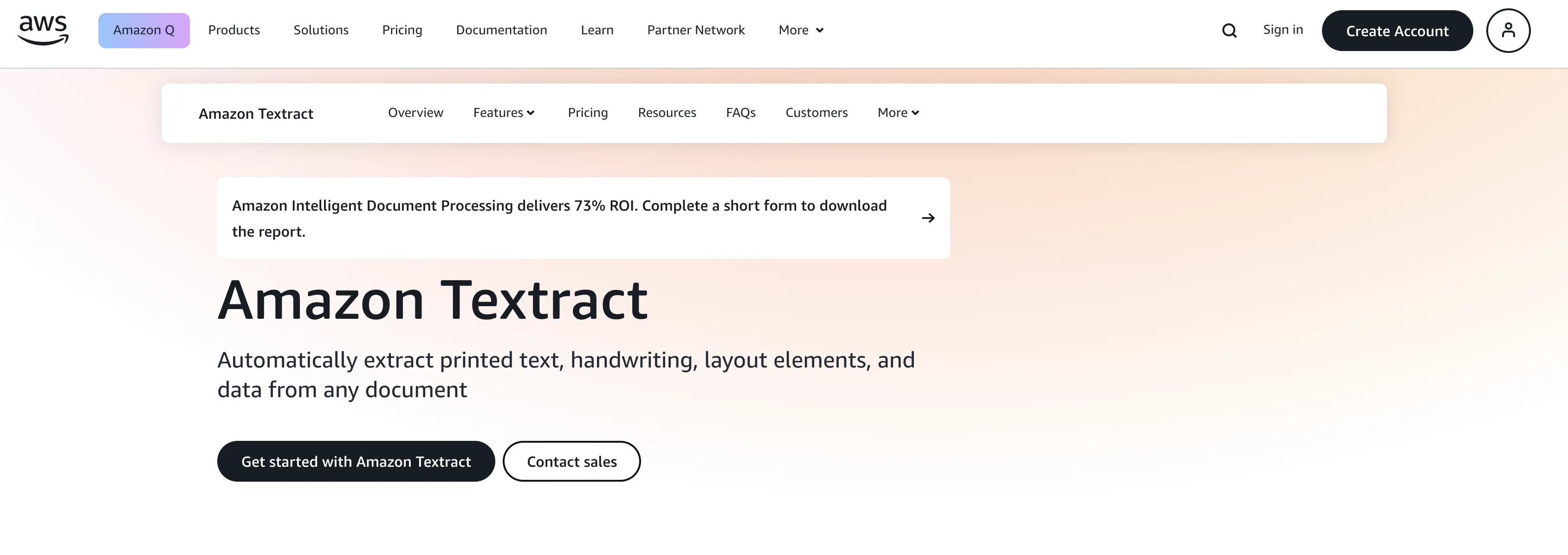 Interface aws textract