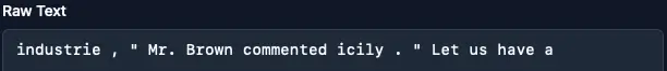 Résultat OCR de Mindee reconnaissant la phrase manuscrite IAM après configuration du modèle