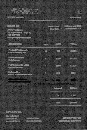 Cette image montre le résultat du test d’effacement sur un document plus complexe et OpenCV n’arrive pas à détecter de zone effacée.