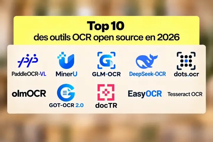 Image avec la liste des 10 meilleurs open source avec logo