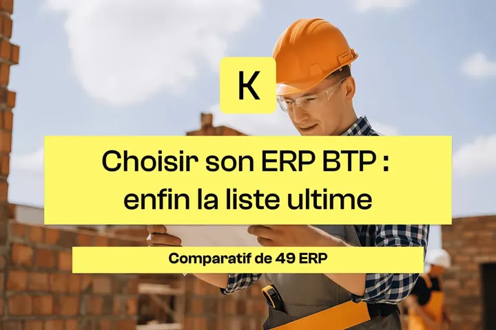 Tableau comparatif de 49 ERP spécialisé dans le BTP. La comparaison se fait sur la base de 8 fonctionnalités clefs pour le secteur